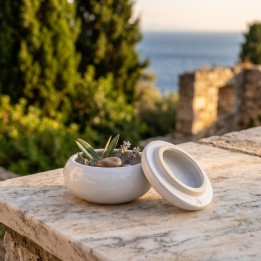 Χειροποίητη Πορσελάνινη Μπιζουτιέρα με Καπάκι | Anas Art Lab